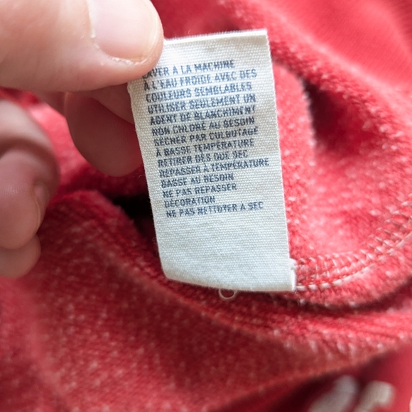 American Eagle Vintage Style Button Collar Distressed Hoodie Collegiate - Picture 12 of 14